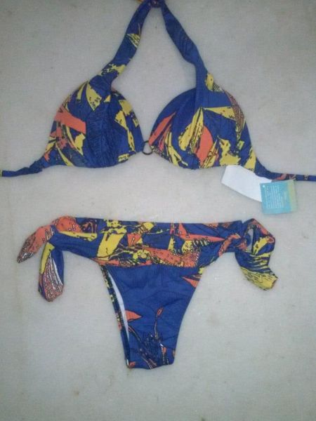 Biquine Azul Estampado